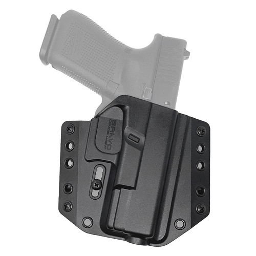 Bravo Concealment OWB Concealment Holster, Black, Right Handed, Fits Glock 19 23