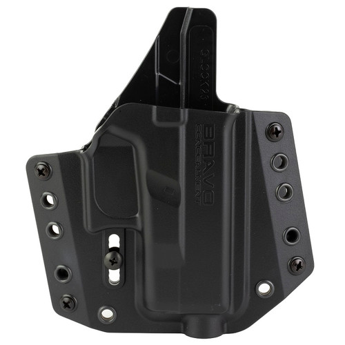 Bravo Concealment OWB Concealment Holster, Black, Right Handed, Fits Glock 26 33