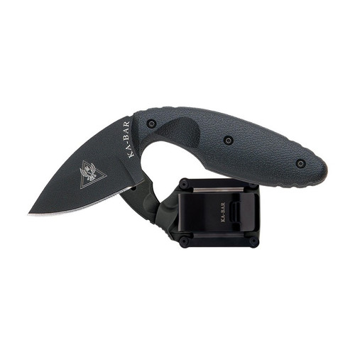 KA-BAR 1480 Original TDI Fixed Knife 5.625" Drop Point AUS 8A Stainless Steel Blade, Black Zytel Handle