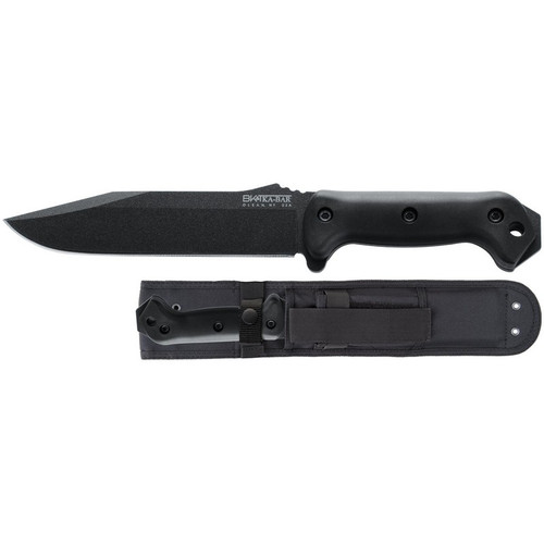 KA-BAR BK7 Becker Combat Utility Fixed Knife 12.75" Clip Point 1095 Cro-Van Blade, Black Ultramid Handle