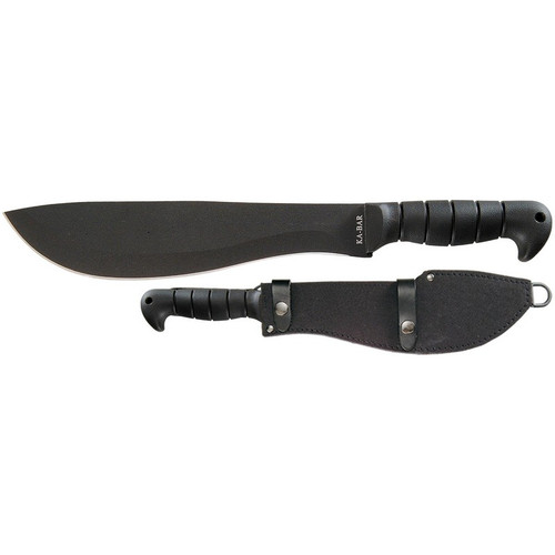 KA-BAR 1248 Cutlass Machete Fixed Knife 16.50" Cutlass SK5 Blade, Black TPR Handle