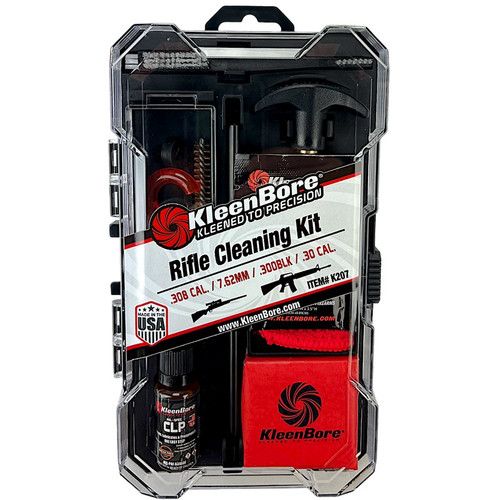 KleenBore K207 Rifle Cleaning Kit for .30 /.308 Cal/7.62mm/.300 BLK/All .30 Cal Variants