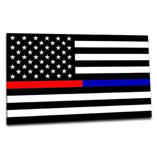 Thin Red/Blue Line TRBL-S-AMERICAN-46 American Flag Sticker, 4" x 6.5"