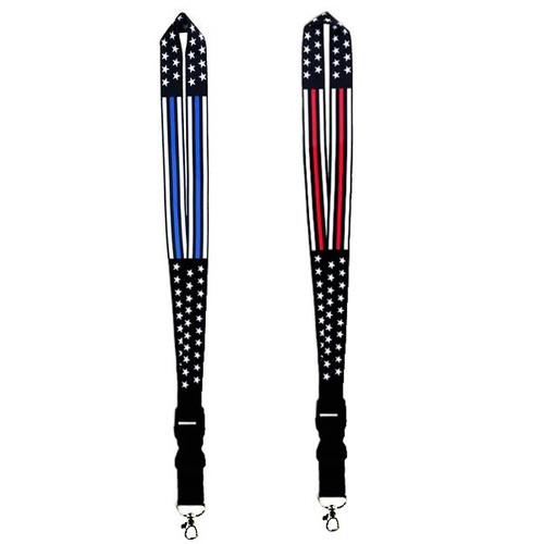 Thin Blue Line Stars & Stripes Lanyard