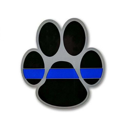 Thin Blue Line S-PAW Paw Sticker, 3" x 3.5"