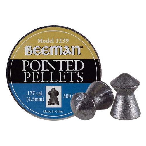 Beeman 1239 Premium Steel .177 Caliber (4.5mm) Airgun Pointed Pellets 500 Count