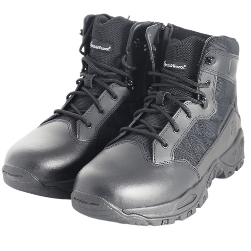 Smith & Wesson 203001 Men's Scout 6" Hot Weather Side-Zip Polishable Toe Tactical Boots
