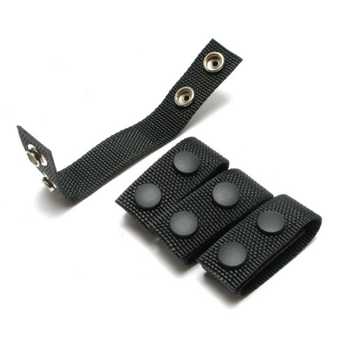 Uncle Mike's 8865-2 Kodra Duty Nylon Web Snap Close Keepers Belt (2 1/4-Inch, Black, Set of 4)