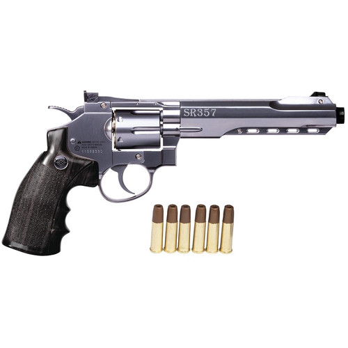 Crosman CRVL357S SR357 Full Metal CO2-Powered 6- Shot BB Revolver Air Pistol