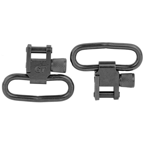 GrovTec GTSW02 Steel 1.25" Locking Gun Sling Swivel Set, Black Oxide