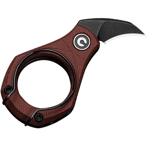 CIVIVI C23038-1 Pyrus Slip Joint Utility Folding Knife 0.65" 14C28N Plain Edge Blade, Burgundy G-10 Handle