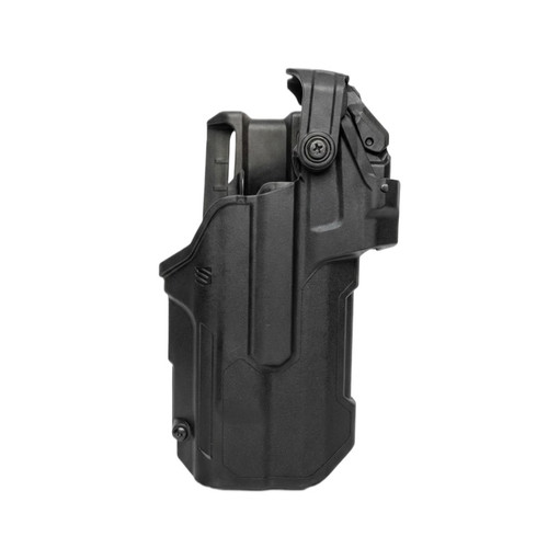 Blackhawk T-Series Level 3 Light-Bearing Red Dot Sight Duty Holster with AODC for Glock 17 19 w/ Streamlight TLR-1, Black