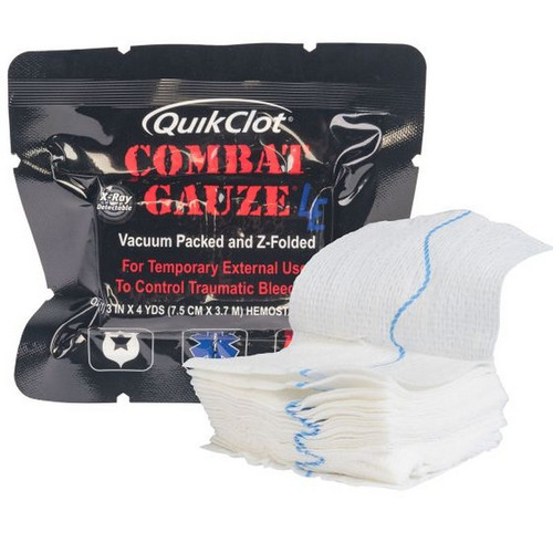 RCR Medical QCG-01 QuikClot® Combat Gauze LE™, 3" x 4 yds