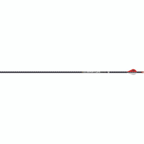 Easton 430156 4mm Full Metal Jacket Arrows, 2 Inches Blazer Vanes, 400 Spine, Black, 6 Pack