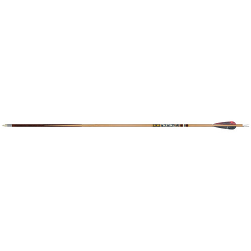 Gold Tip CLASSIC400F6 Traditional Classic Arrows 400 4 Inches Feathers Brown, 6 Pack