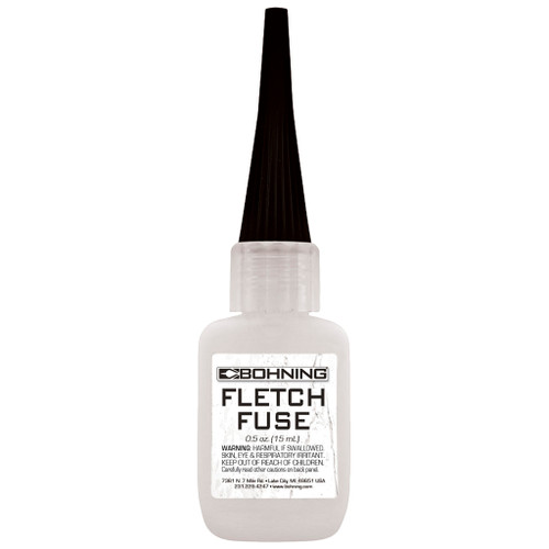 Bohning 301025 Fletch Fuse Adhesive for Vanes Feathers and Nocks, 0.5 Ounce, Clear