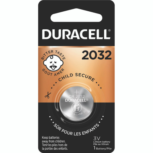 Duracell 041333103105 Lithium Coin Battery 2032, Black, 1 Pack