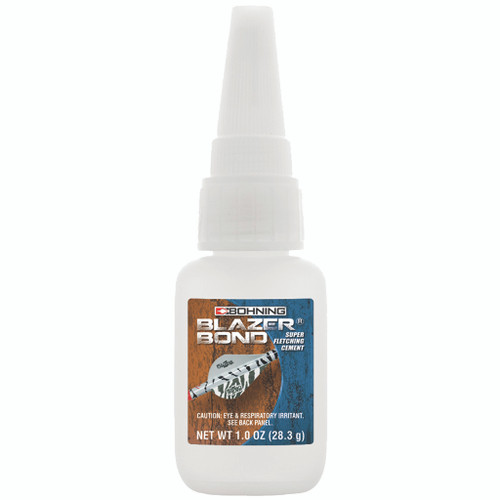 Bohning 301016 Blazer Bond Instant Glue for Fletching Vanes, Feathers and Nocks, 1 Ounce, Clear