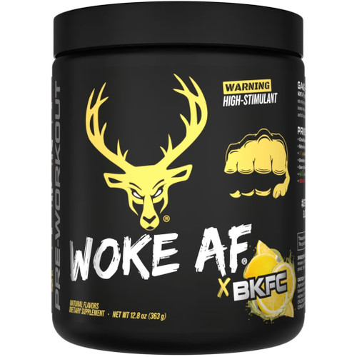 Bucked Up 1082132 Woke AF Pre-Workout BKFC, 30 Serving Tub, Black