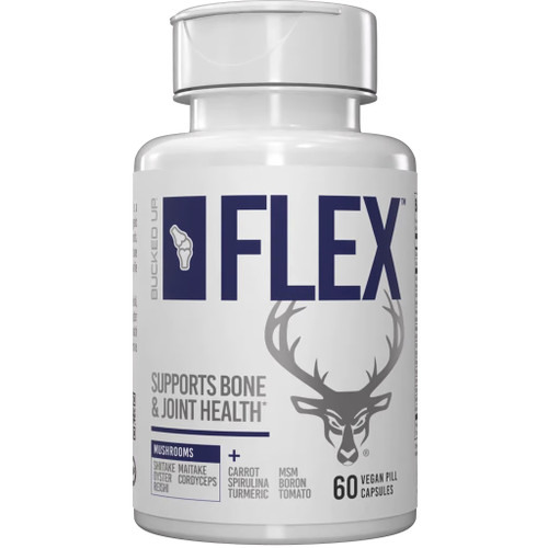 Bucked Up 2163199 Flex Bone & Joint Supplement, 60 Capsules, White