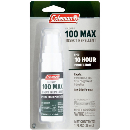 Coleman 7434 Max Insect Repellent, 4 Ounce, 100% Deet, Pump Spray, Silver
