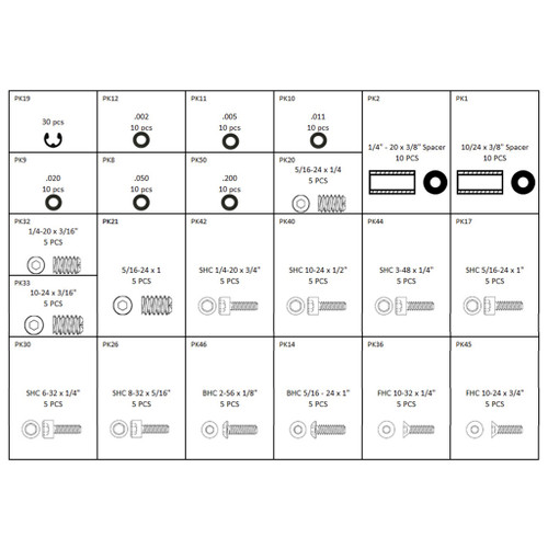 Last Chance Archery PPK1001 Pro Parts Kit, Clear