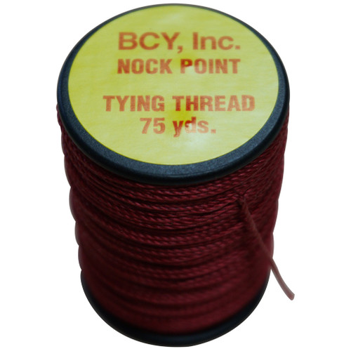 BCY High Tenacity Nock Point Tying Thread for Archery, 75 Yards, Red