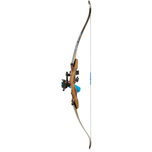 Fin-Finder 81387 Sand Shark Recurve Package with Winch Pro Reel 62 Inches, 35 lbs., Brown, Right Hand