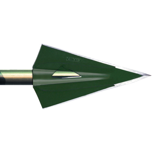 Zwickey BD4 Delta Broadheads Glue On 4 Blade, 135 Grain, Green, 3 Pack
