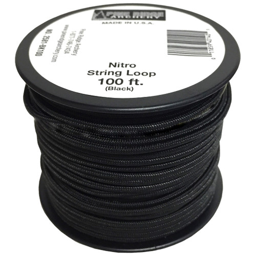 Pine Ridge 2581-BK100 Nitro String Loop, 100 Feet, Black