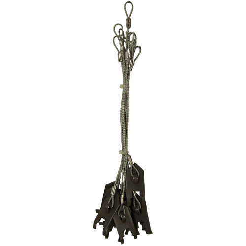 Wolf Fang 18WF-12 Cable Stakes, Black, 12 Pack