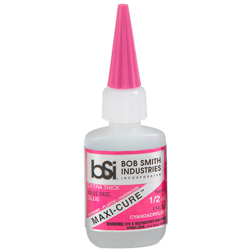 Bob Smith Industries BSI 111 Maxi-Cure Glue for Fletching and Inserts, 1/2 Ounce, Red