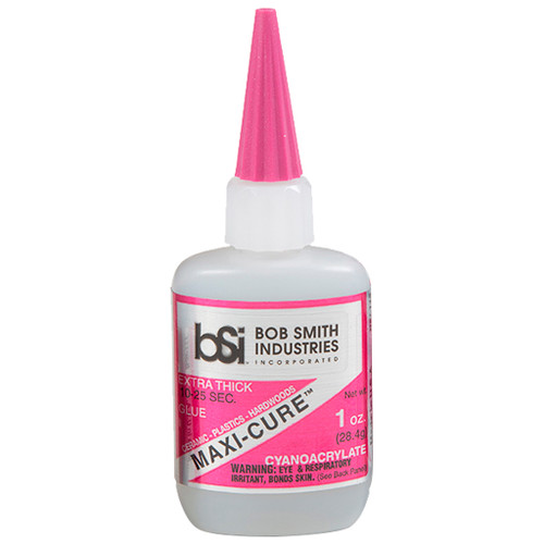 Bob Smith Industries BSI 112 Maxi-Cure Glue for Fletching and Inserts, 1 Ounce, Red