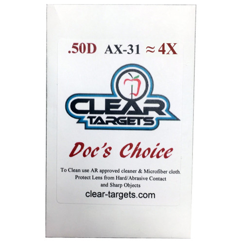 Axcel AX31-CTDC-4X Docs Choice Lens X-31 for Archery Sights, 4x Magnification, Clear