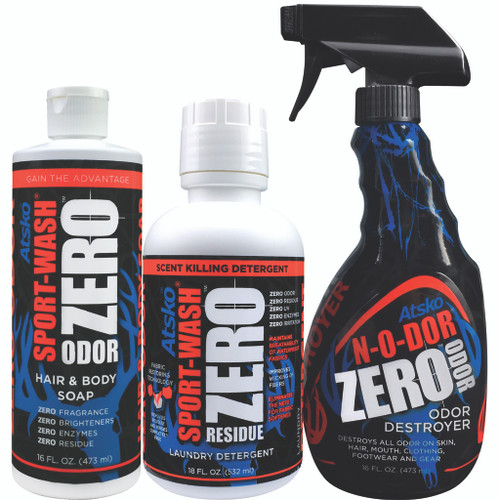 Atsko 1361Z Zero Scent Control System with Hypo-Allergenic Formula and Complete Scent Elimination Kit, Black
