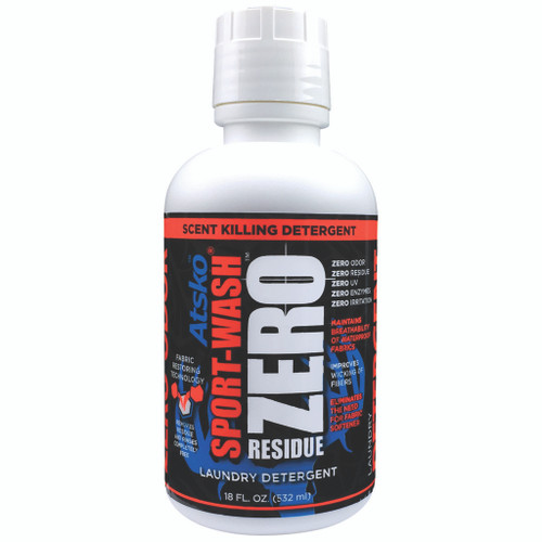 Atsko 1338Z Zero Residue Hypo-Allergenic Sport Wash Laundry Detergent, 18 Ounce, White