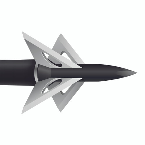 Slick Trick 15STGT2-100 Grizztrick 2 Broadheads, 100 Grain, Black, 4 Pack