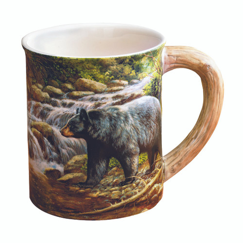 Wild Wings 8955712075 Sculpted Mug Shadow of the Forest Bear, Multicolor