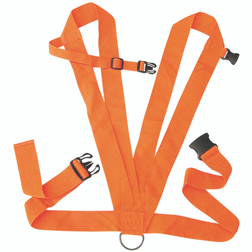 Allen Company 33 Dual Harness Deer Drag, Heavy Duty 2 Inches Webbing, Orange