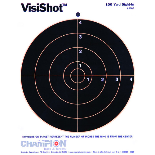 Champion 45802 VisiShot Circle Target 8 Inches, Black, 10 Pack