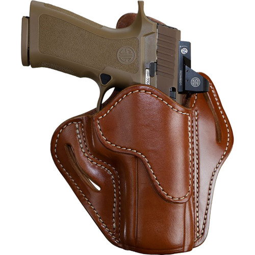 1791 Gunleather OR-BH2.4-CBR-R Optic Ready Belt Holster Size 2.4, Classic Brown, Right Hand