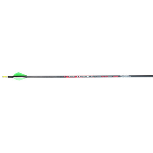 Victory VFS-500FQ-6 VForce Sport Arrows, Raptor Vanes, 500 Spine, Black, 6 Pack