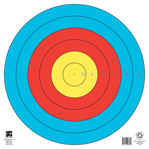 Maple Leaf Press TA-6X80C Target Face FITA 6 Ring, 80 cm, Multicolor, 1 Pack
