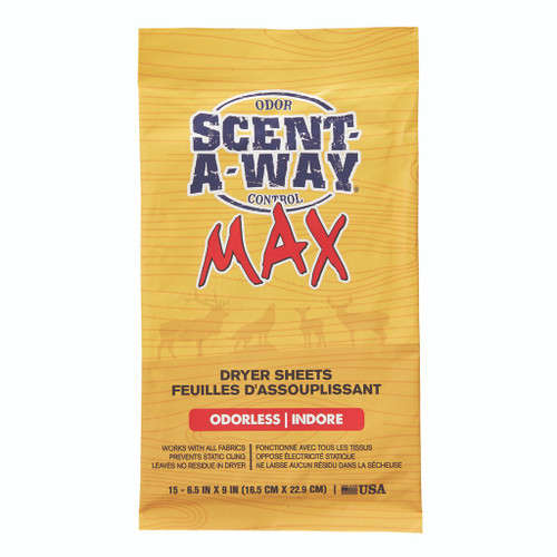 Scent-A-Way HS-SAW-07707 Max Dryer Sheets, Yellow, 15 Pack