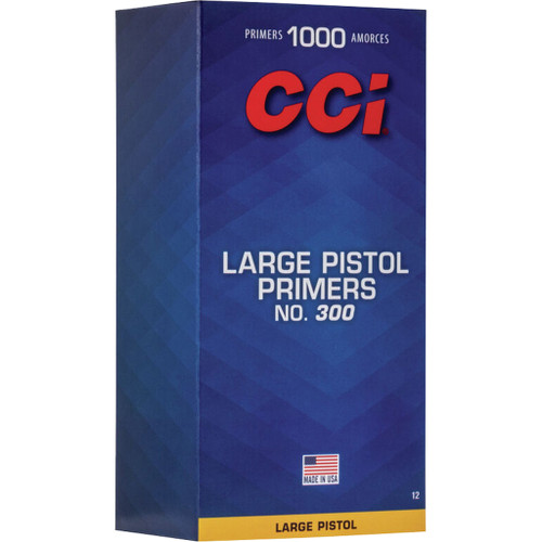 CCI 12 Standard Pistol Primers 300 Large, Yellow, 1000 Count