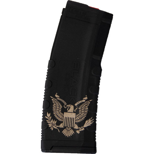 Black Rain Ordnance BRO-MAG30-EAGLE Lasered AR15 Magazine, Eagle, Black, 30 Round