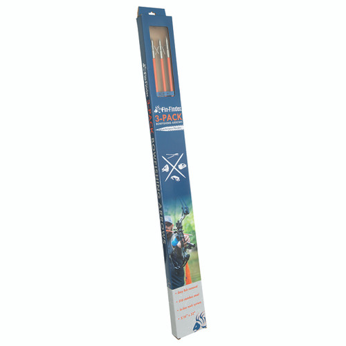 Fin-Finder Raider Pro Bowfishing Arrow with Slide and Riptide Point, Orange, 3 Pack