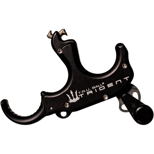 TRU Ball TRDF-BK-L TruTrident Flex Release, 3 Finger Adjustable Aluminum, Black, Large