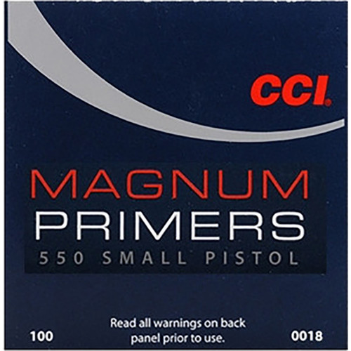 CCI 18 Pistol Primers 550 Magnum Small, Yellow, 1000 Count