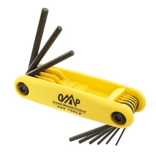 October Mountain 60832 Pro Shop Hex Wrench Set, 0.050-3/16 Inches, Yellow